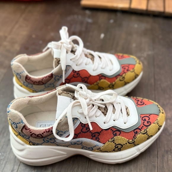 Gucci Rython Multicolor GG Sneakers - Picture 5 of 6